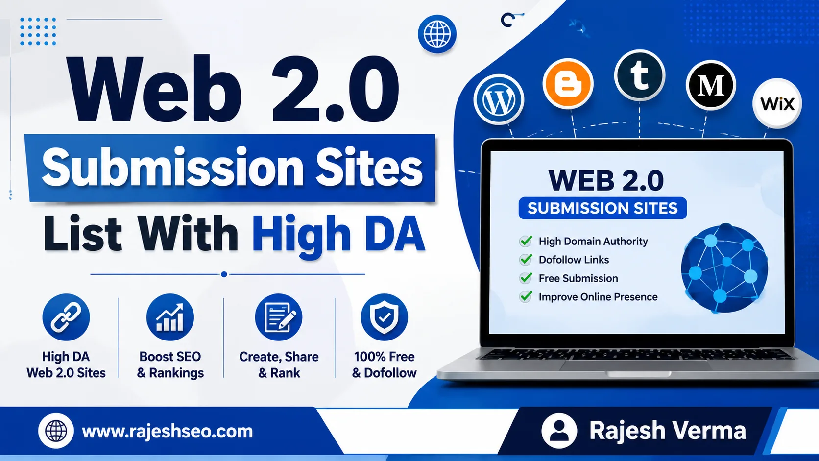 Web 2.0 Submission Sites List With High DA