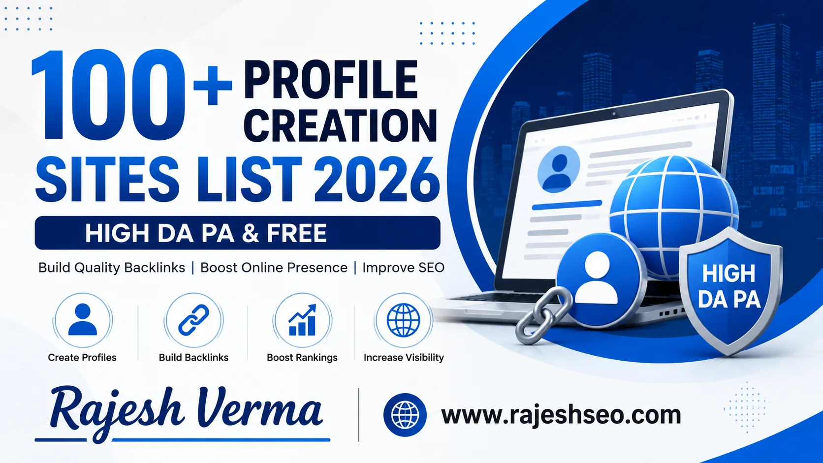 100+ Profile Creation Sites List 2026 – High DA PA & Free