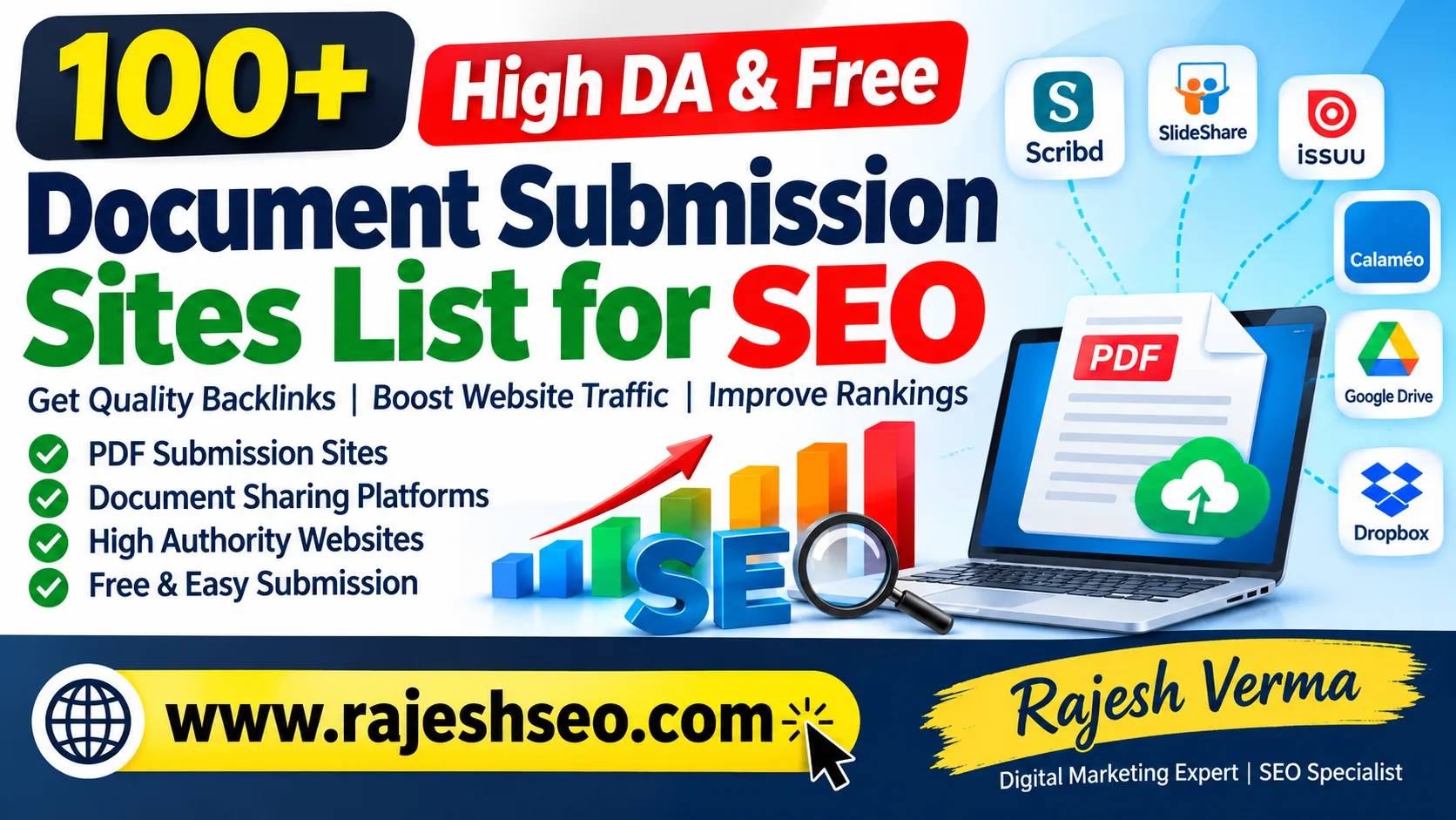 100+ Document Submission Sites List for SEO [High DA & Free]