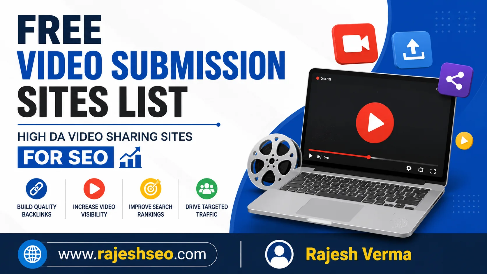 Free Video Submission Sites List – High DA Video Sharing Sites for SEO